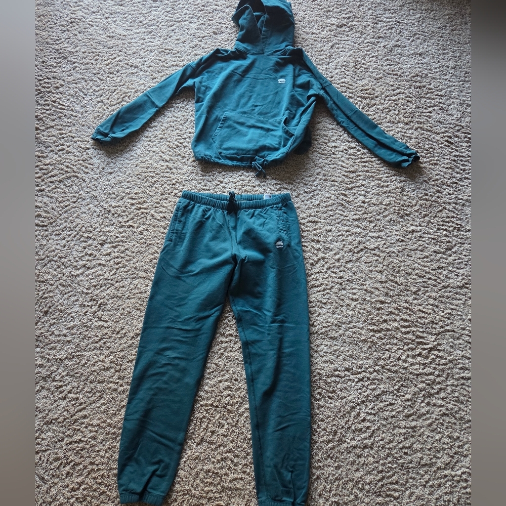 Roots Teal Green Hoodie and Joggers Set